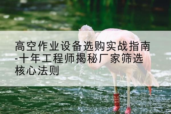 蓬溪剪叉式升降机厂家-高空作业设备选购实战指南-十年工程师揭秘厂家筛选核心法则