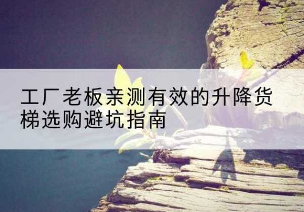 蓬溪升降货梯怎么选-工厂老板亲测有效的升降货梯选购避坑指南